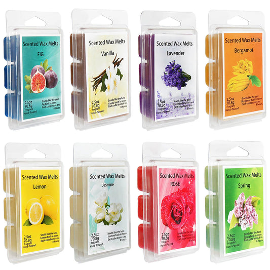 Hemasa 8-box set of scented wax blocks, 8 fragrances including lemon/Rose/Lavender for yoga/gatherings/Sleep