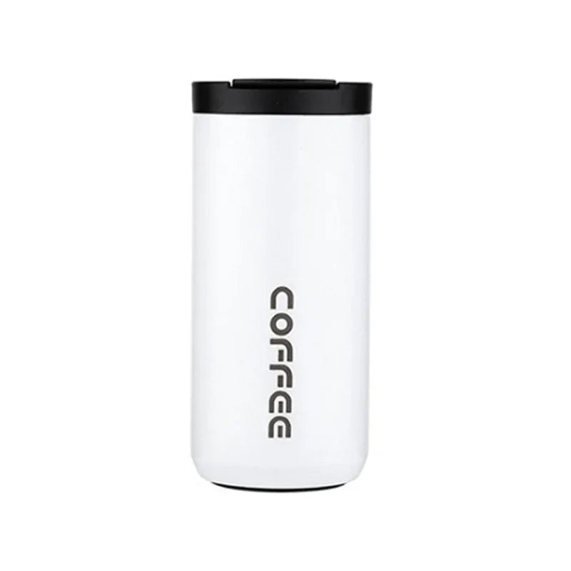 Hemasa Stainless Steel Coffee Mug with Lid /Thermal Cup for Water Cafe Travel Drinkware Insulated Water Bottle 400ml