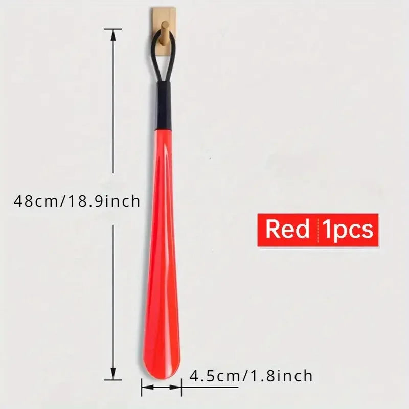 Hemasa 1pc Extra long flexible plastic shoe horns  for pregnant women wearing shoe assistants