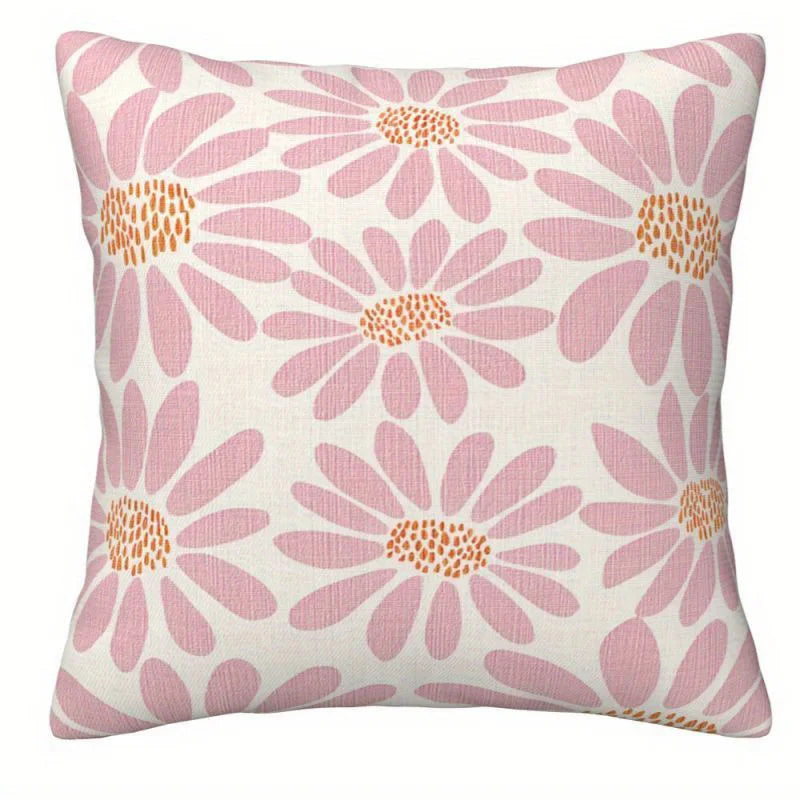 Tejesa 2Pcs Floral Pattern Throw Pillow Covers For Home Pattern Cushion Cover Suitable For Sofa Bedroom Car Pillow Cover