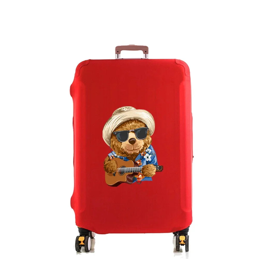 Tejesa Luggage Cover Stretch Fabric Suitcase Protector cute bear Baggage Dust Cover Suitable 18-32 Inch Suitcase Case Travel Organizer