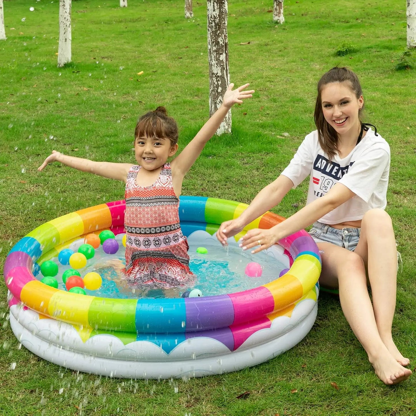 Hemasa Rainbow Unicorn Baby Removable Swimming Pool / Inflatable Pool for Children  for Summer Fun Ages 3+