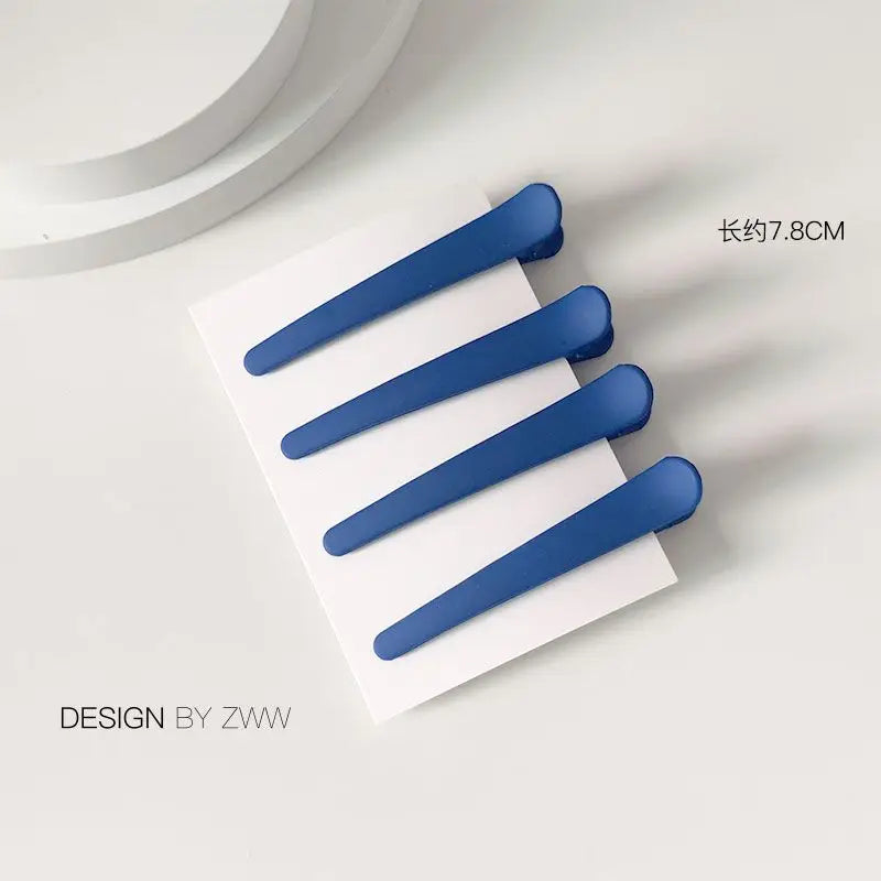 4Pcs/Set Candy Color Professional Hairdressing Salon Hairpins Plastic Duckbill Hair Clips DIY Alligator Hair Care Styling Tools