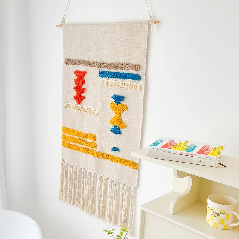 2022 Nordic Room Wall Hanging Decoration Rainbow Tapestry Wall Decoration Handmade Quality Cloud Tapestry Home Wall decoration
