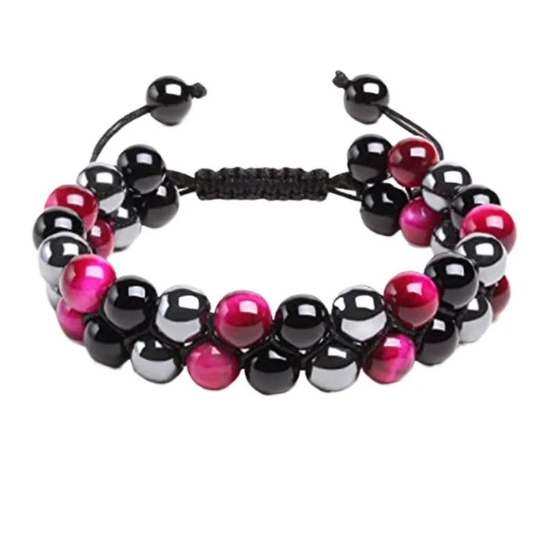 Hemasa   tiger eye handmade double-layer adjustable bracelet