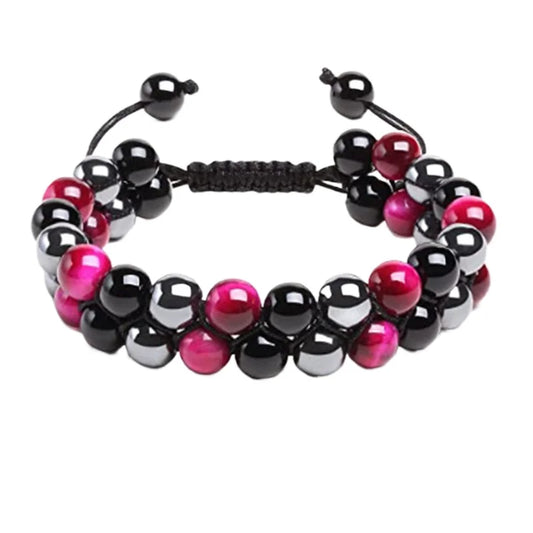 Hemasa   tiger eye handmade double-layer adjustable bracelet