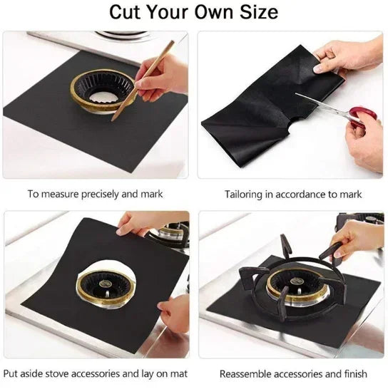 Hemasa  4PCS Gas Stove Protector Stovetop Burner Covers / Washable Mat Cooker Cover  cooking  stove cover