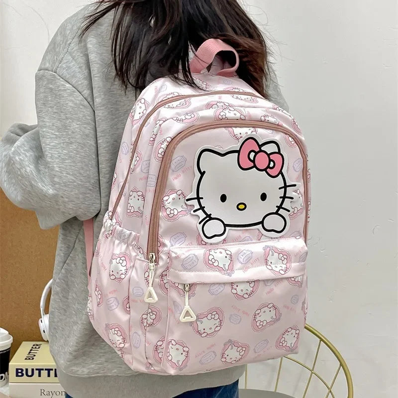 Hemasa  Backpack Anime Kuromi Cinnamoroll My Melody Student Bag Large Capacity Women Bag For Children/girls