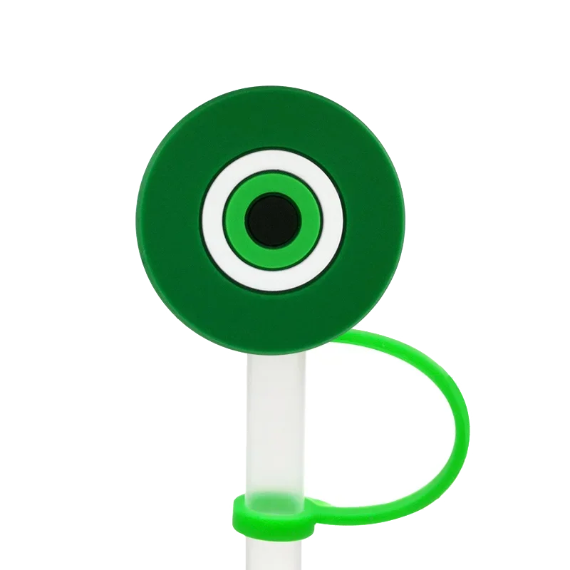 1/7PCS Silicone Colorful Evil Eyes Straw Cover,8mm Reusable Straw Topper Drinking Cup Accessories,Dustproof Straw Cap Gift