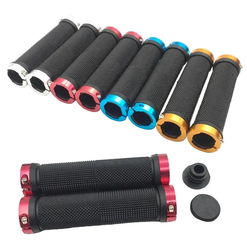 Tejesa 1 pair MTB BMX Road Cycling Handlebar Grips Anti-Skid Rubber Bicycle Grips Mountain Bike Lock On Bicycle Handlebars End Grips