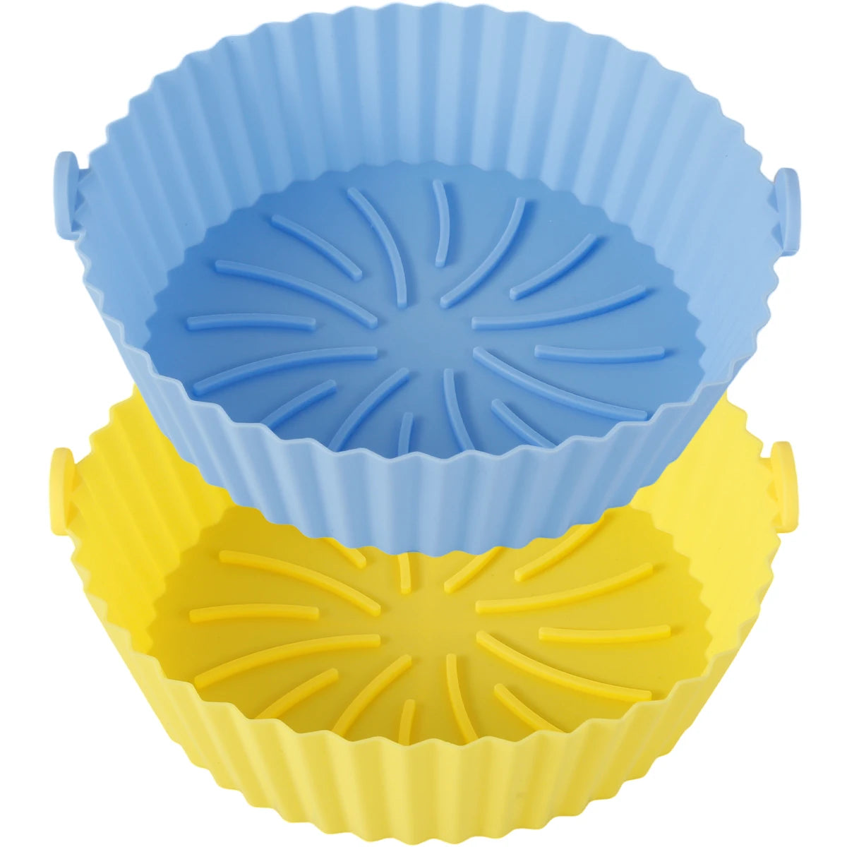 Tejesa 3/2pc Air Fryer Silicone Liner Soft Baking Pan Reusable Airfryer Oven Baking Tray Fruit Wash Basket Pizza Pan Liner Accessories