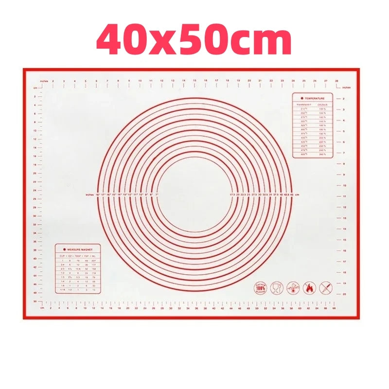 Hemasa Silicone Baking Mat Kneading Pad Dough Mat Pizza Cake Dough Maker Kitchen Cooking Grill Non-Stick Gadgets Bakeware Pastry Mat