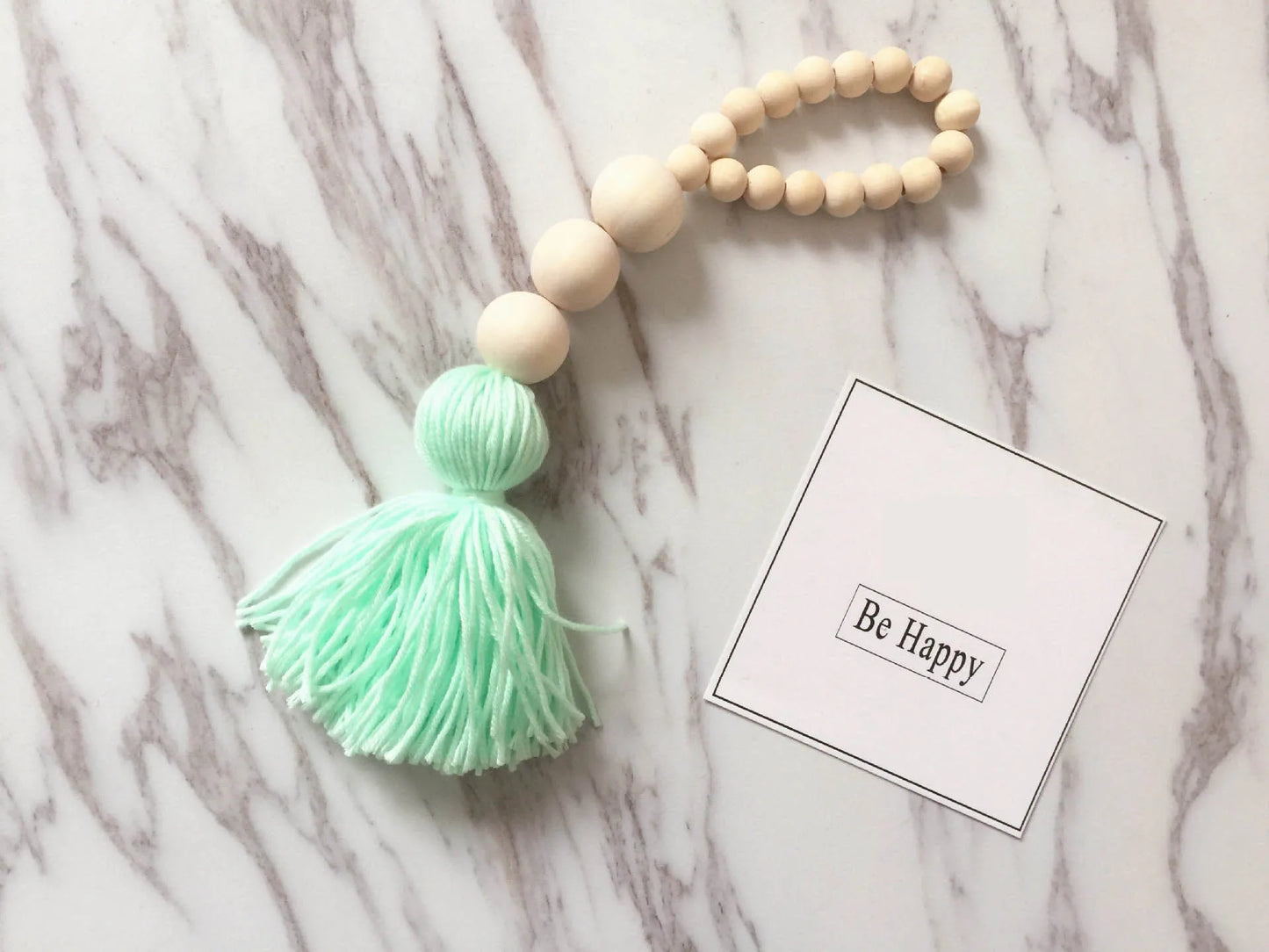 Room Decoration Wooden Beads Tassel Nordic Style Ball Garland Baby Tent Bedroom Decor Kids Wall Hanging Wind Chimes Corta Vento