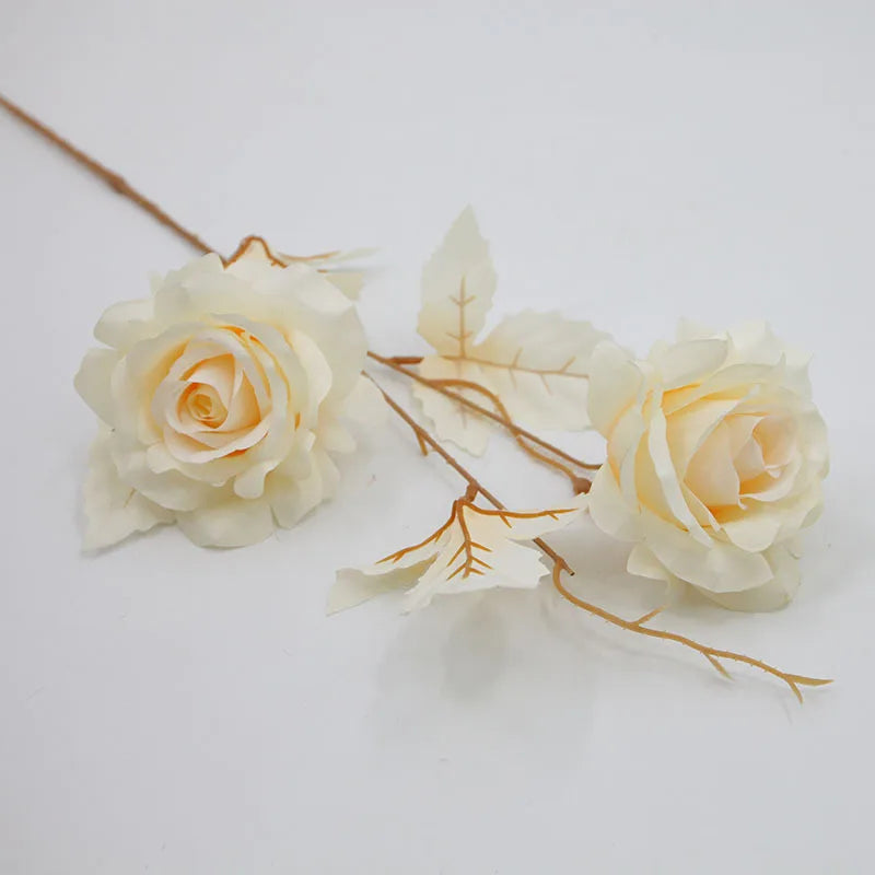 4Pcs Black Rose Artificial Flowers Halloween Decoration Silk Flower for Home Wedding Party Event Flower Arrangement Fake Roses