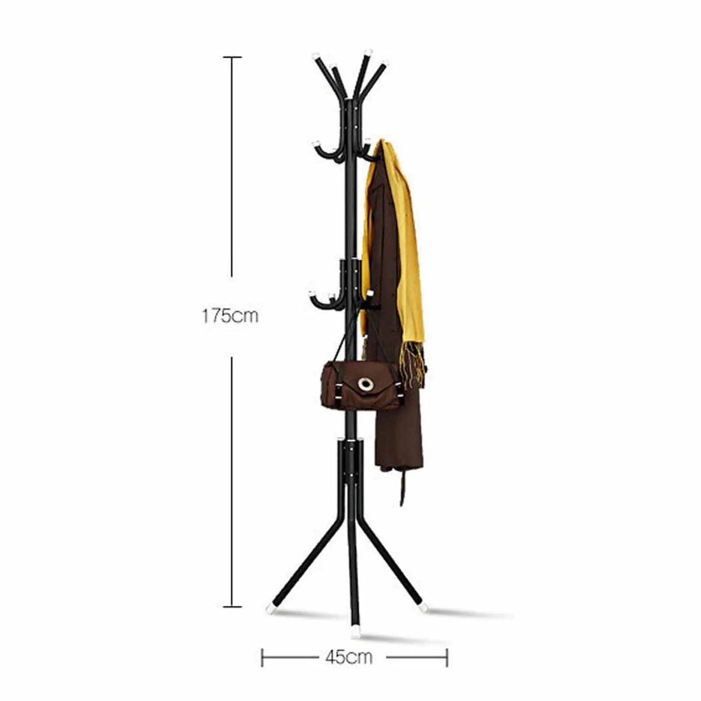 Sturdy Metal Coat Rack Stand Stable Base Multipurpose Coat Hat Rack for Entryway Living Room Bedroom