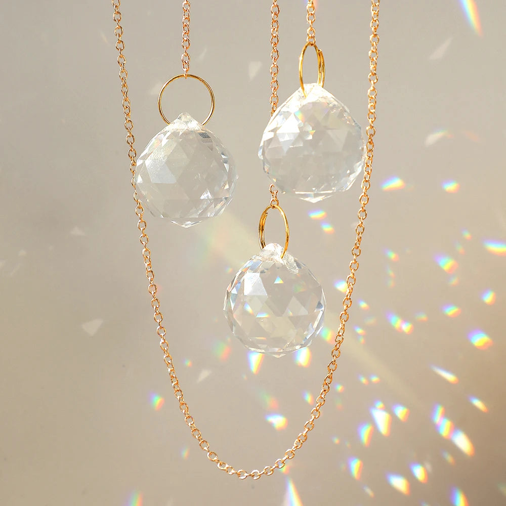 Hemasa Sun Catcher Rainbow Prism Moon Crystal Stained Glass Suncatcher Healing Crystals Stone Suncatchers Garden Home Moon Ornaments