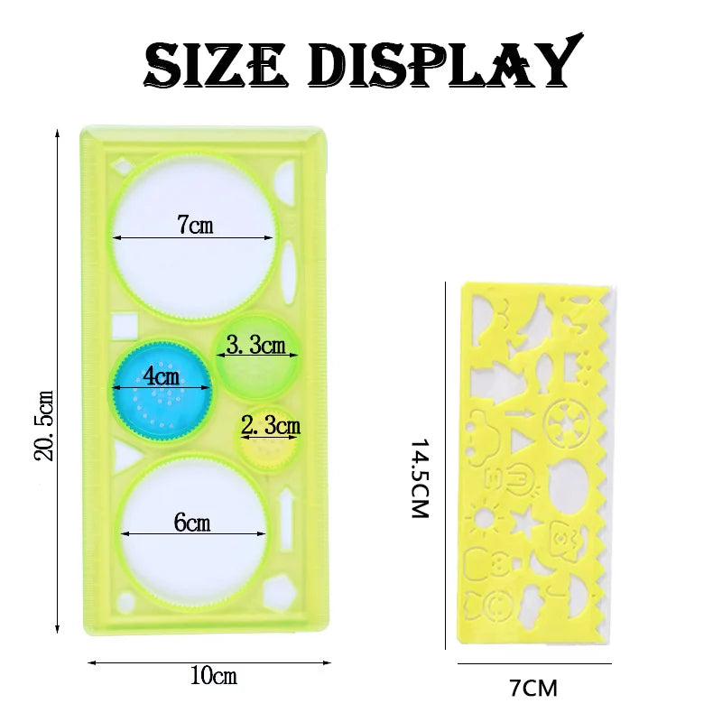 Hemasa Geometry Spirograph Drawing Stencils Set Painting Template Art Crafts   Ruler
