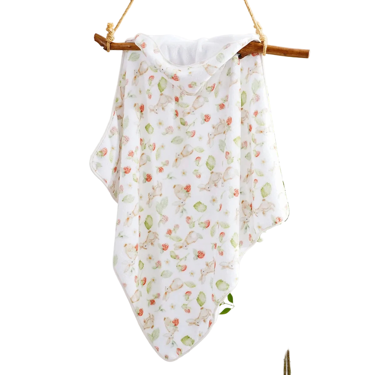 Tejesa Winter Thickened Super Absorption Coral Fleece Baby Swaddle Blanket /Newborn Bath Towel Size 80x80cm
