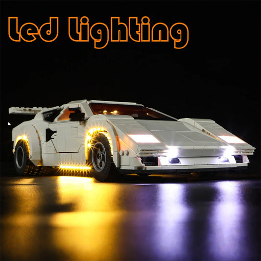 Car Led Light Kit For 10337 The Countach 5000 Quattrovalvole Not Include Building Block (Only Lighting Set)