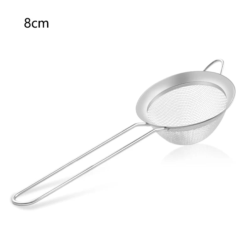 Hemasa 3/4Pcs /Set Stainless Steel Wire Fine Mesh Oil Strainer Flour Colander Sieve Sifter Pastry Baking Tools