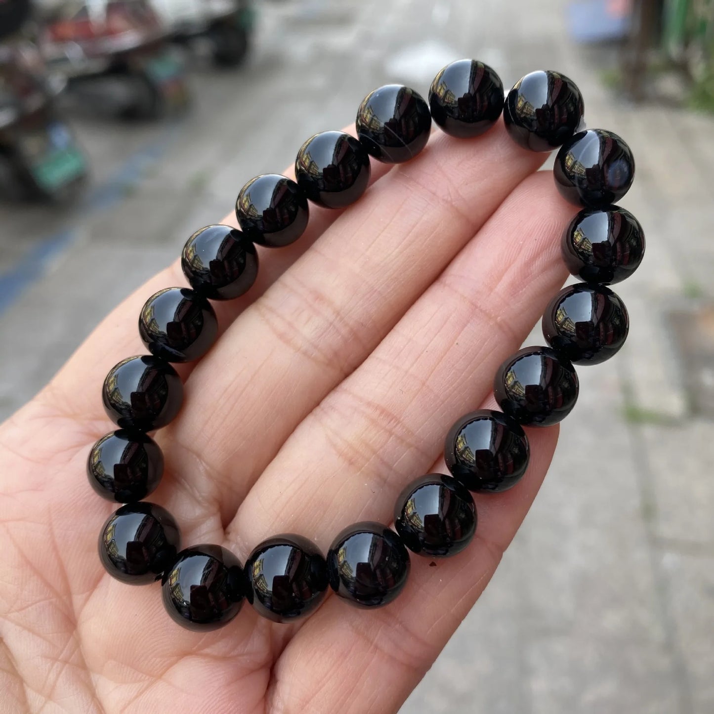Hemasa Black Onyx  Beads  Natural Stone  Beads Bracelets