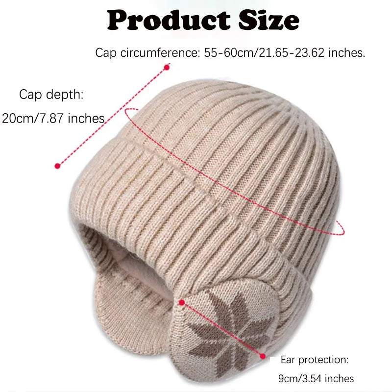 Tejesa Autumn and winter warm ear protection knitted hat/woolen hat