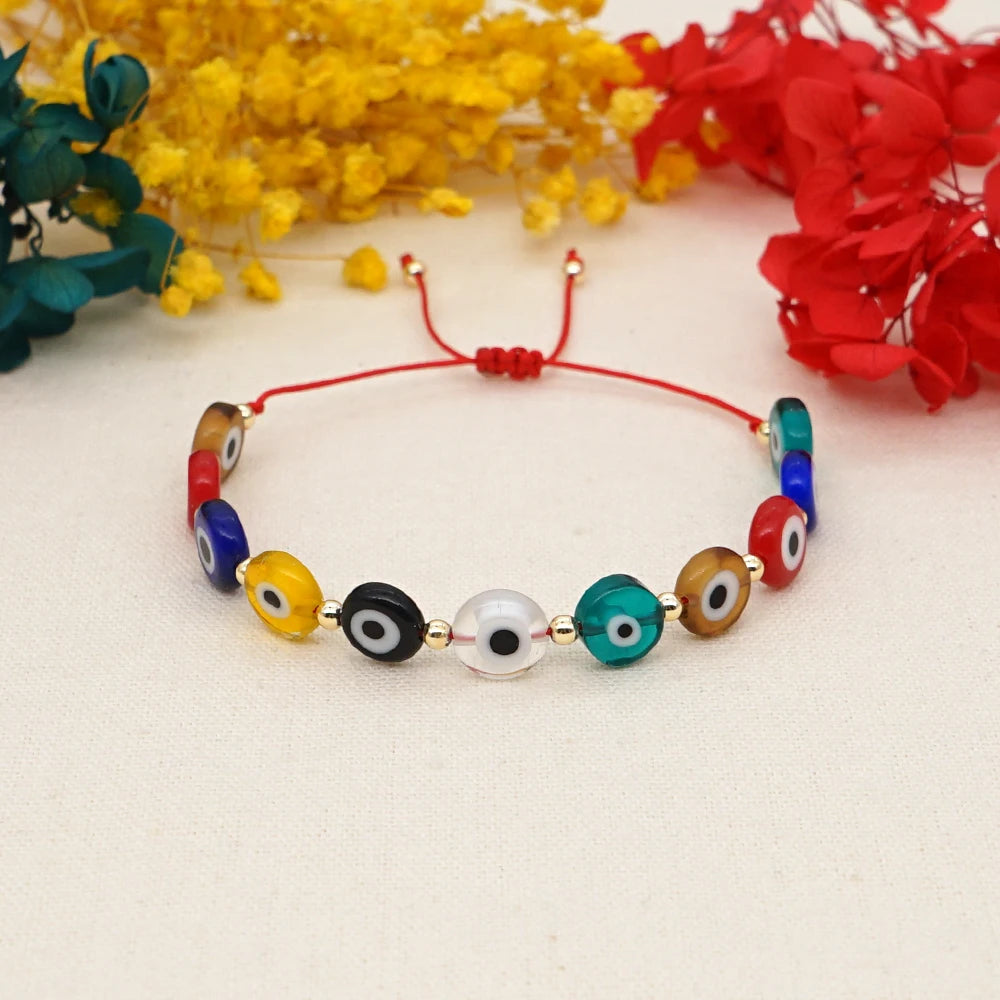 GO2BOHO New Turkish Evil Eye Beads Bracelet Handmade Trendy Friendship Bracelets for Women