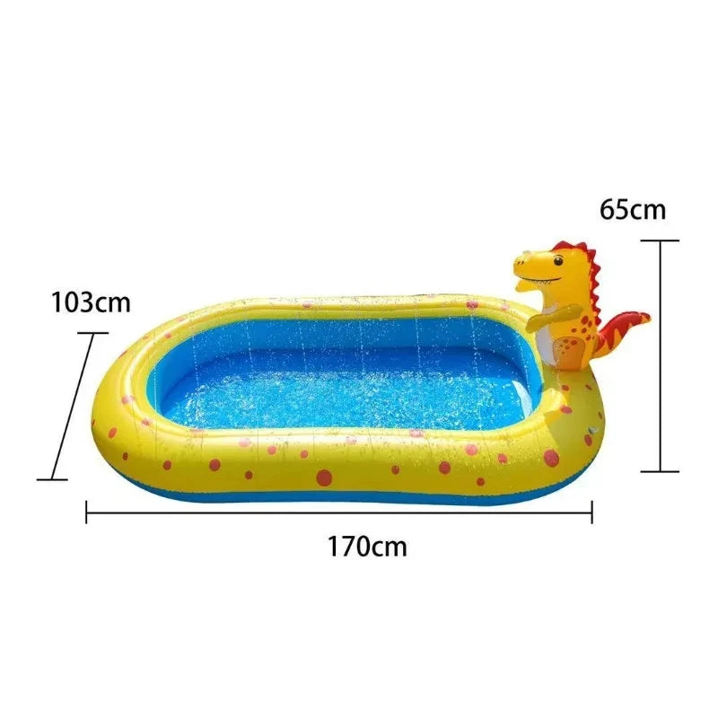 Hemasa Inflatable Children Swimming Pool for Kids / Dinosaur Sprinkler Kiddie Pool