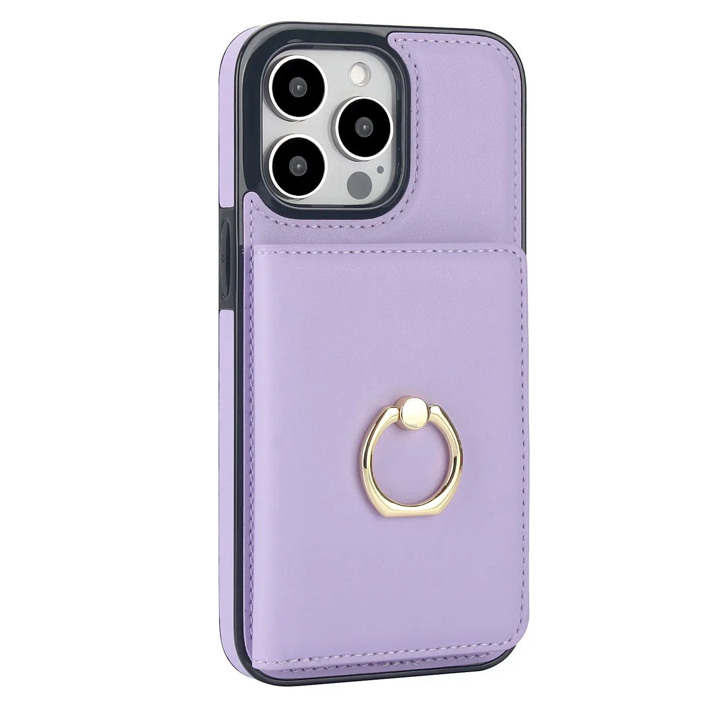 Wallet Case with Card Holder, 360° Rotation Ring Kickstand Magnetic Clasp for iPhone 16 15 14 13 12 11 Pro Max SE 2022 XR XS Max