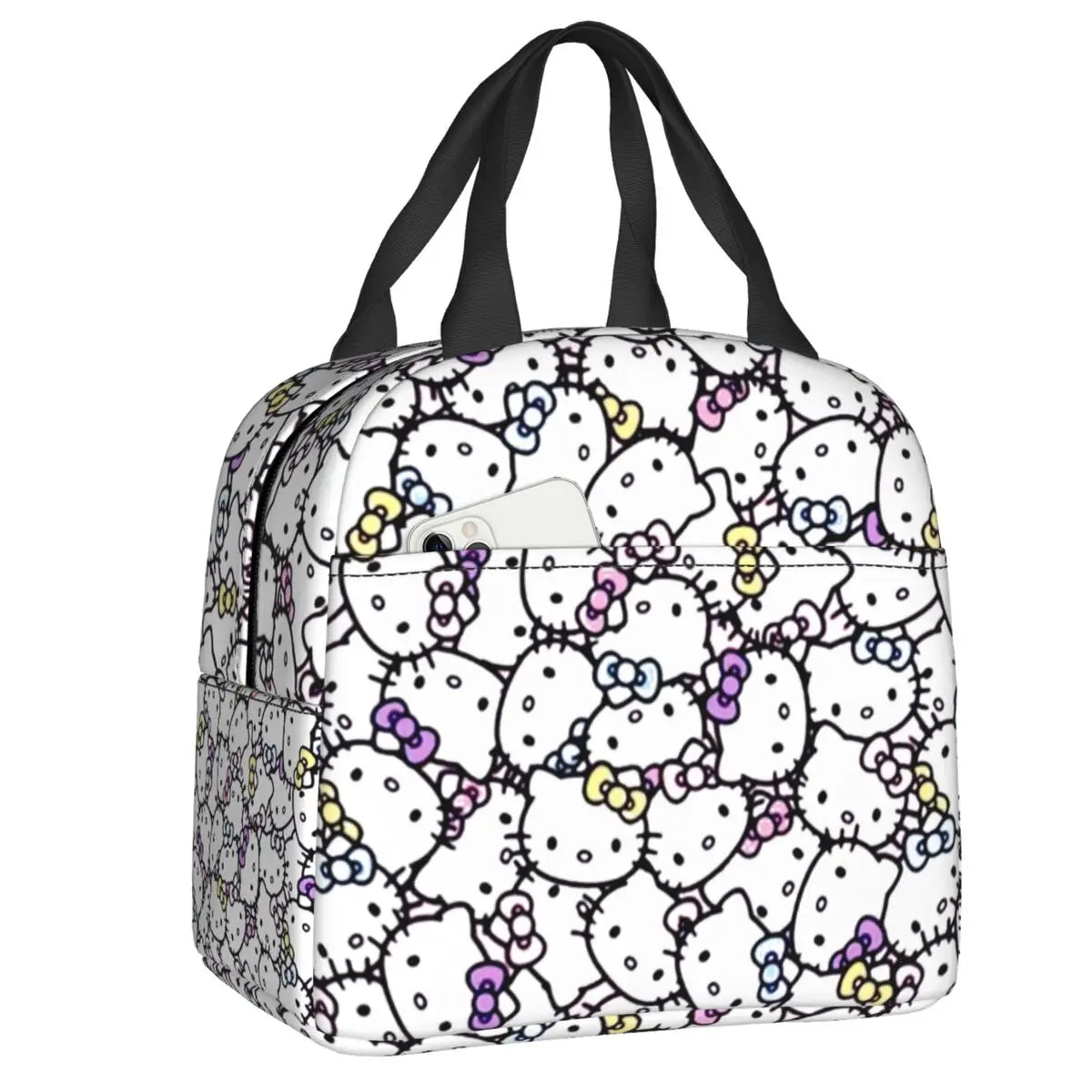Custom Sanrio Hello Kitty Insulated Lunch Bag for Work School Leakproof Thermal Cooler Lunch Box Women  Food Container Tote Bags