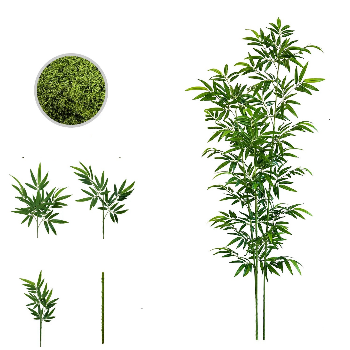Tejesa 120-240CM New Artificial Green Bamboo Branches plant Fake Plastic indoor outdoor faux plants for Home wedding garden room decor