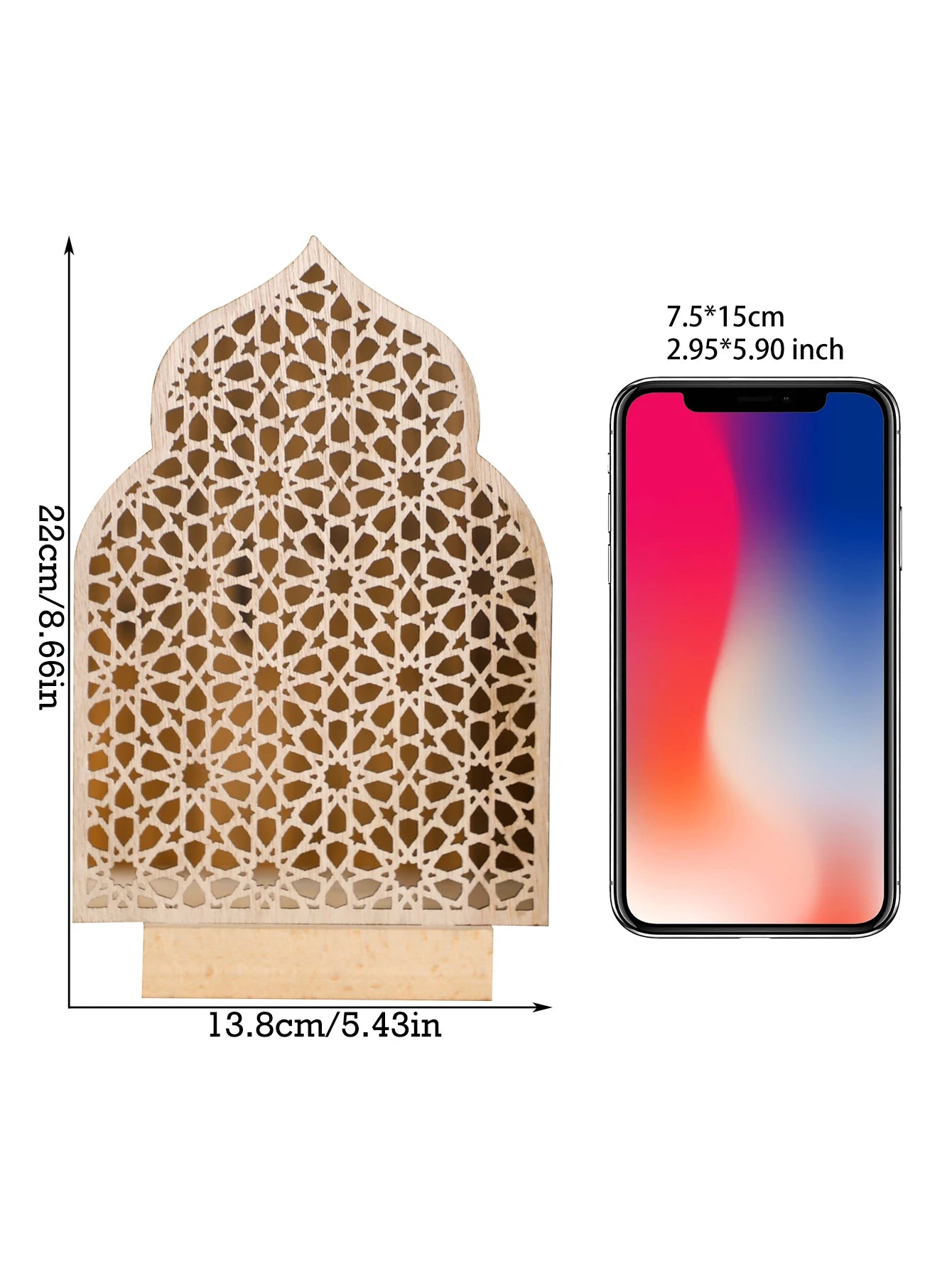 1pc Ramadan Ornaments Hollow Wooden Ornaments Eid Mubarak Happy Ramadan muslim decor Ramadan Kareem Holiday Decorations