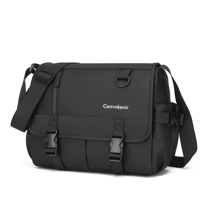 High Quality Soft PU Leather Men's Shoulder Bag Fashion Casual Messenger Bag A4 Book Document Bag Male