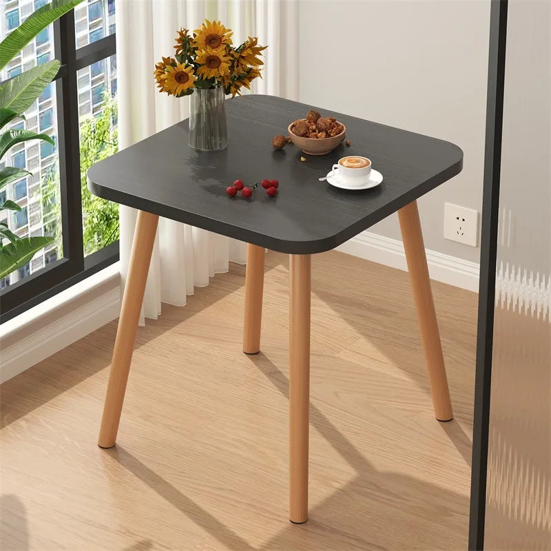 Formwell 50*50cm square Side Table Wooden Small coffee table for Living Room Bedroom and Balcony easy assemble Solid wood legs