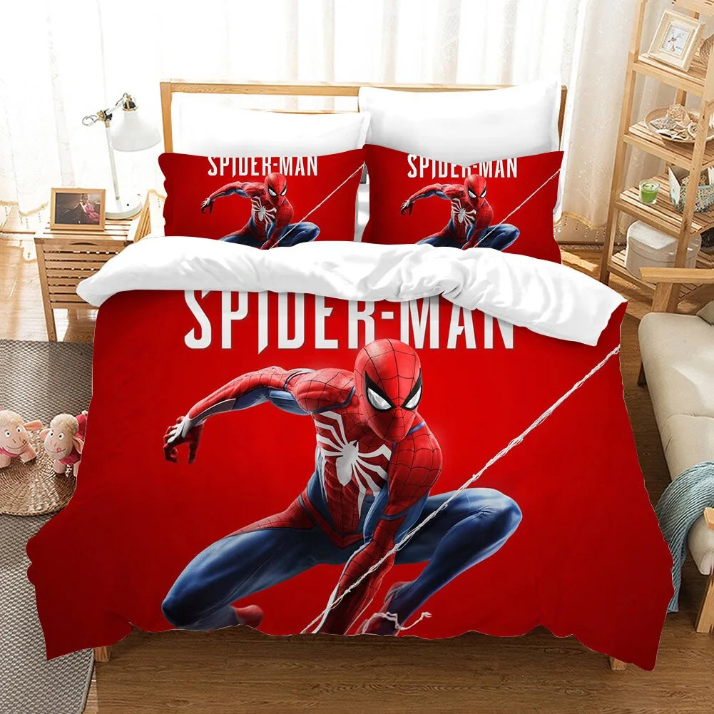 Super Marvel Ultimate Spiderman Bedding Set,Single Twin Full Queen King Size,Baby Cartoon Bed Set Kid Bedroom Bedding Sets