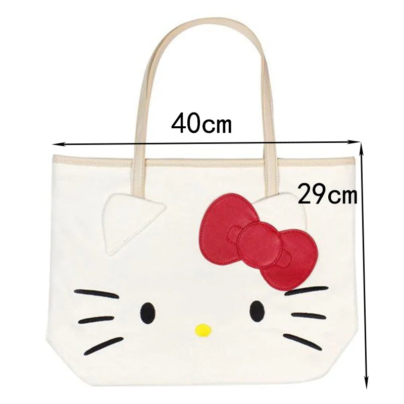 Hemasa Hello Kitty  Handbag/Shoulder Bag Cartoon Canvas Cute Wallet Cosmetic Pouch Storager