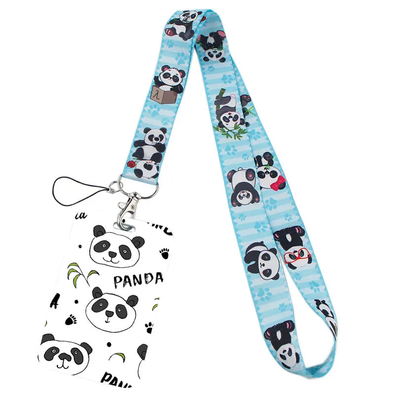 Tejesa  panda Lanyard Badge Holder ID Card /Lanyards Cell Phone Rope Key Lanyard Neck Straps Keychain