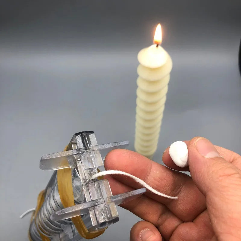 Hemasa 2Pcs 22cm Thread Long Rod Candle Mold, Durable, Easy To Release Mould,PC Plastic Acrylic Mold Kit,DIY Handmade Candle Making Supplies