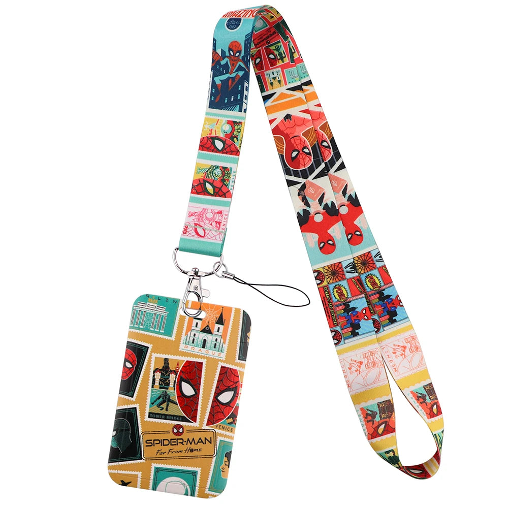 YQ437 Lanyard ID Badge Holder Card Cover Phone Rope Cartoons Neck Strap Keychain Key Holder Lariat Cool Gift