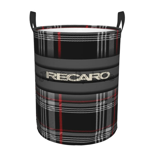 Recaros Logo Print Laundry Basket Foldable Clothes Hamper for Nursery Kids Toys Storage Bin Large Capacity Circular Hamper