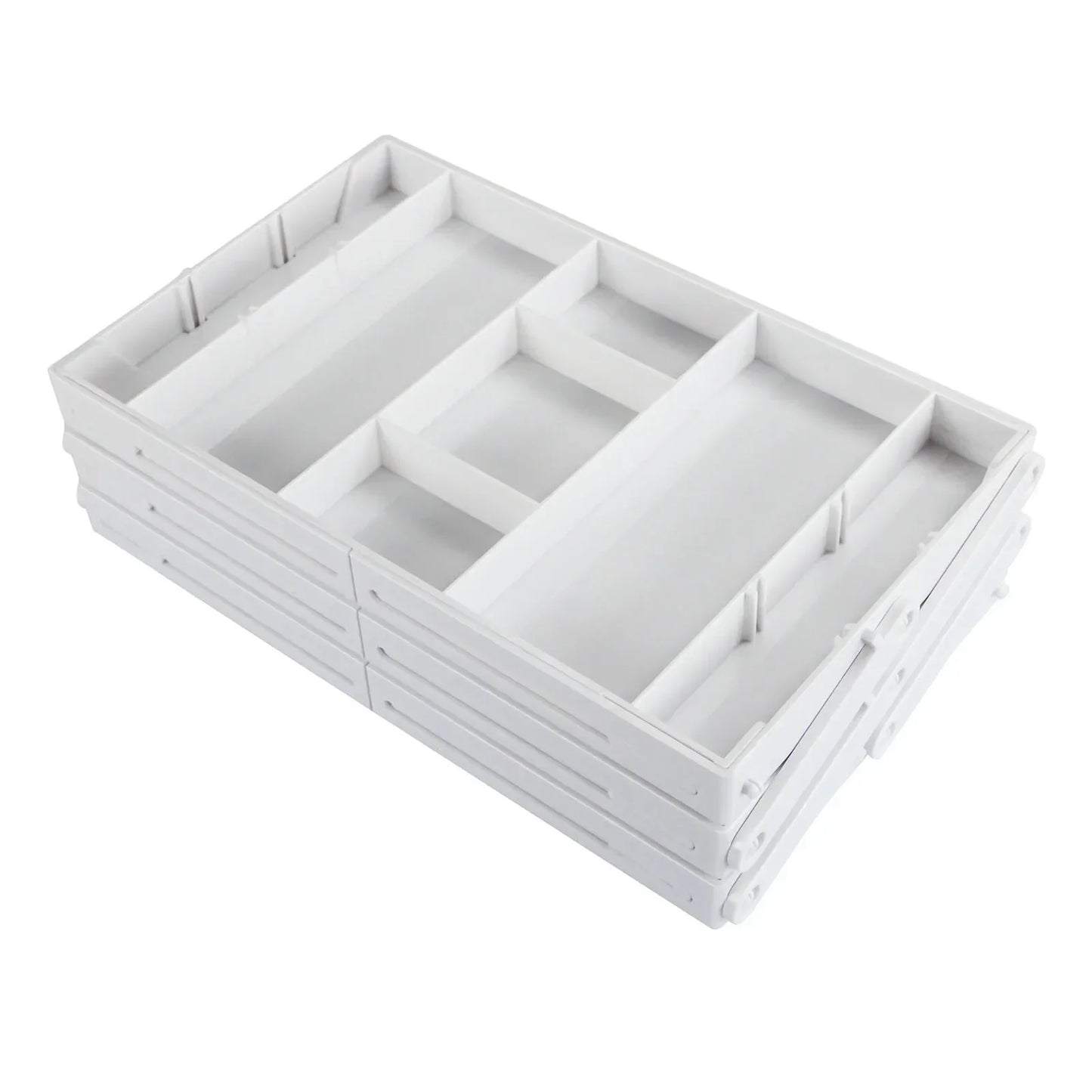 3 Tier Folding Expandable Drawer Organiser Multi-Layer Organiser Tray Box Jewellery & Cosmetics Storage Drawer Organiser Shelf