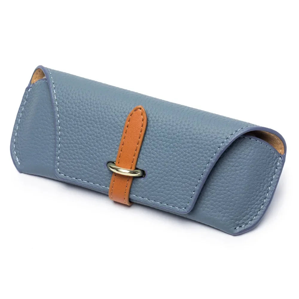 Tejesa Leather Glasses Case Holder Portable Slim Sunglasses Pouch Soft Eyeglasses Eyewear Sleeve for Women Men Lightweight