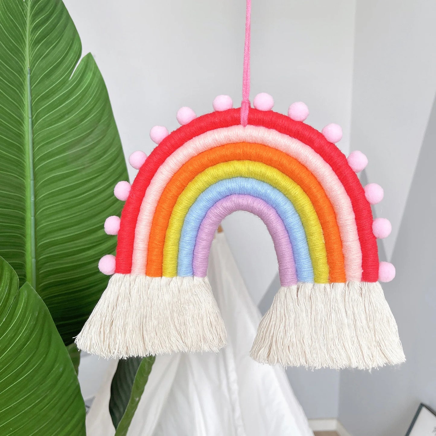 Hemasa Nursery Decoration Nordic Handmade Rainbow Hanging Decor Kids Room Rainbow Hanging Decoration Scandinavia Rainbow Home Decor