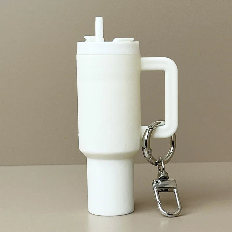 Mini Cup Keychain Keychain for Lip Balm Cute Tumbler Key Ring Handbag Charms Key Ring for Stanley Water Bottle Accessories