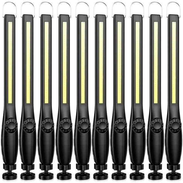 Hemasa 1-10pcs USB Rechargeable COB LED Flashlight Magnetic Work Light Hook Torch Portable Lantern Inspection Camping Car Repair Lamp