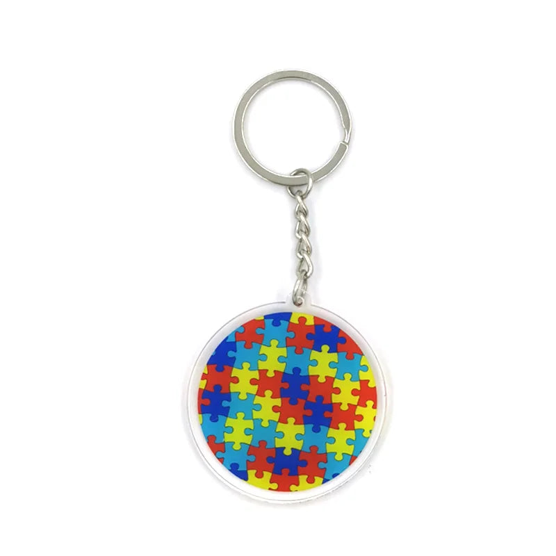 Autism Pattern Anime Lanyard Badge Holder ID Card Lanyards Mobile Phone Rope Key Lanyard Neck Straps Keychain Key Ring