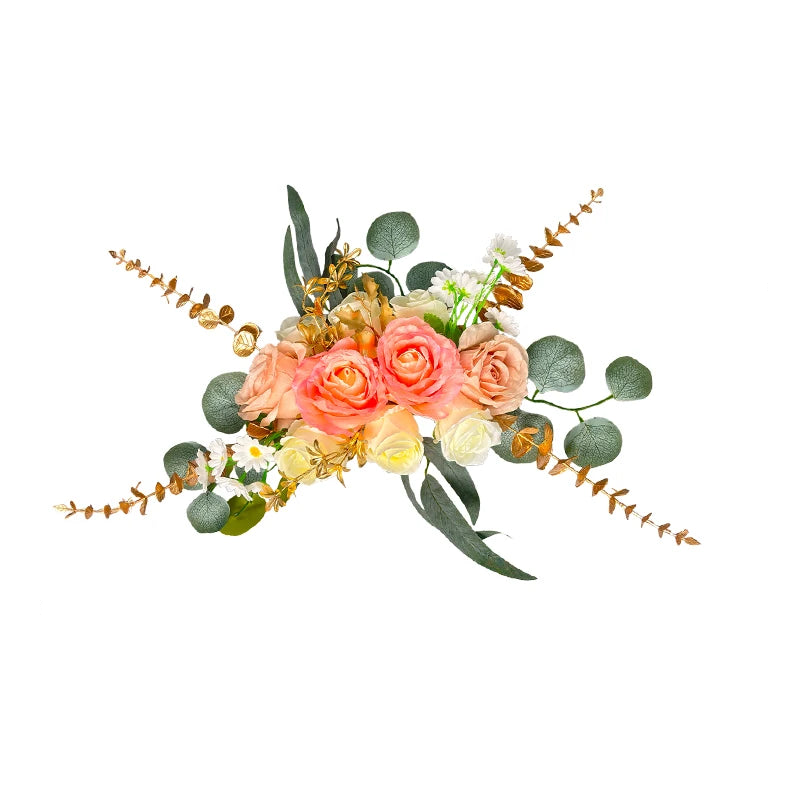 Tejesa Luxury Wedding Artificial Flowers /Pink Rose Flower Row for Wedding Arches /Home /Front Door Decor