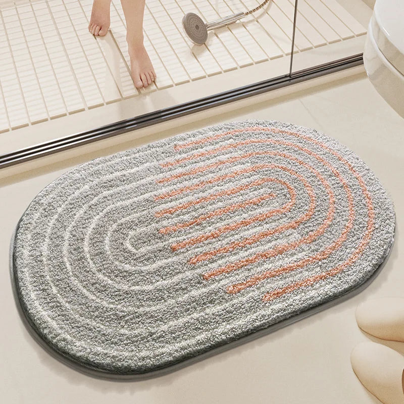 Hemasa Ultra-Plush Anti-Slip Bath Mat 8x Water Absorption, Quick Dry, Anti-Bacterial, 200% Plush, Safe for Kids Elders, 0 Formaldehyde