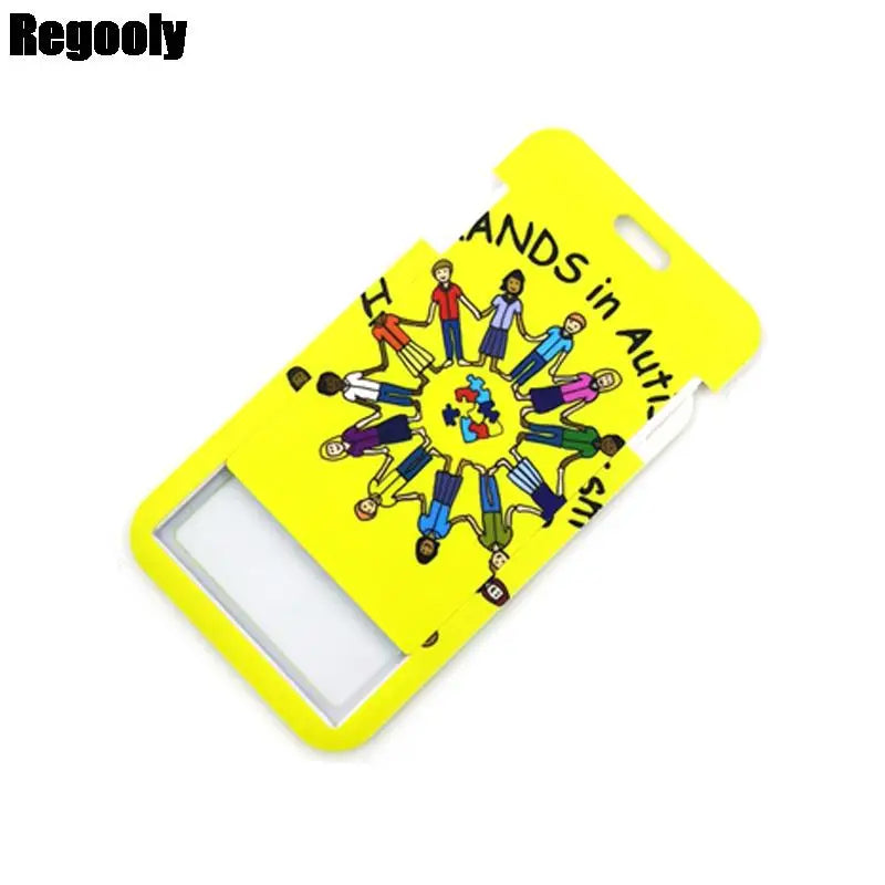 Autism Pattern Anime Lanyard Badge Holder ID Card Lanyards Mobile Phone Rope Key Lanyard Neck Straps Keychain Key Ring