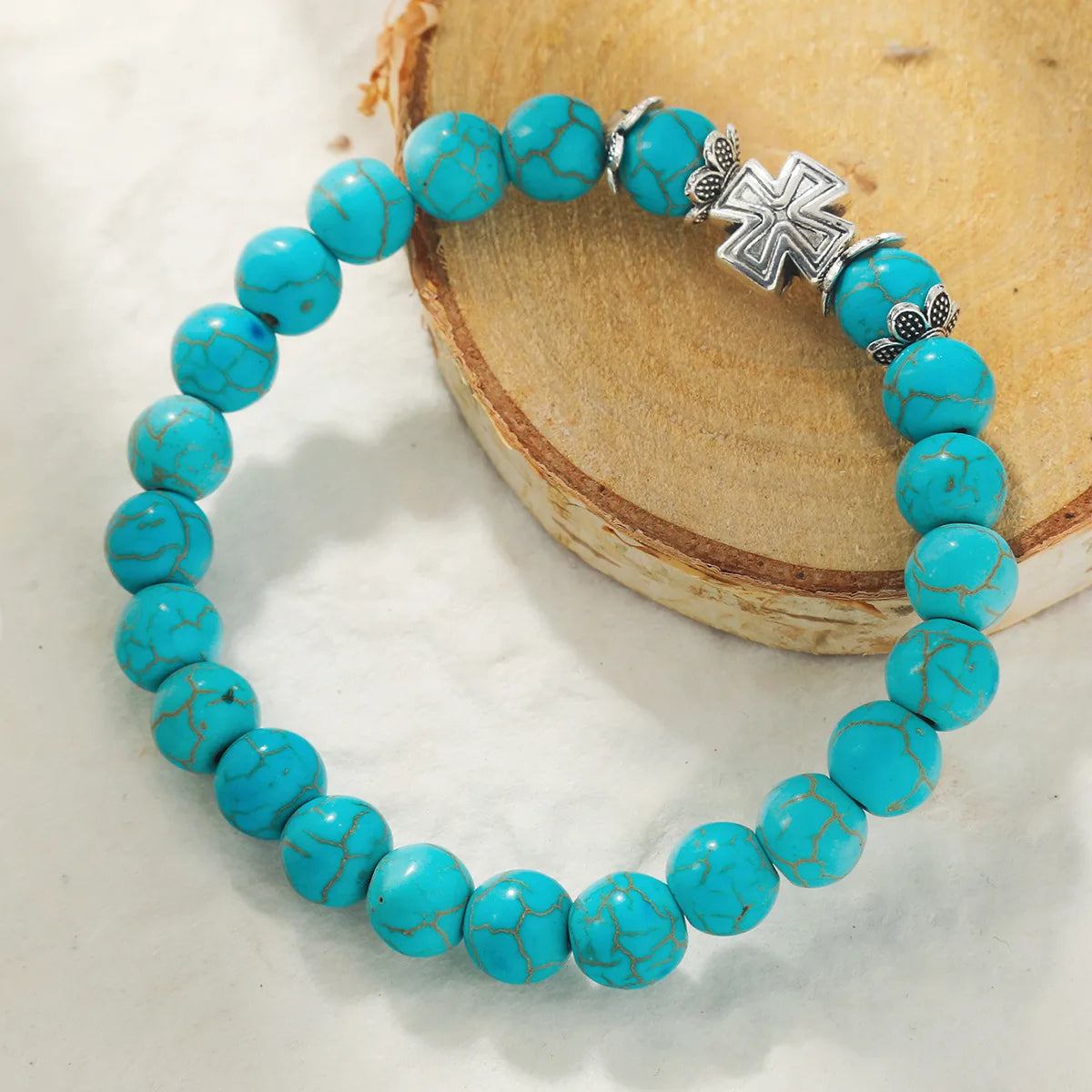 Bohemian Style Turquoise Charm Bracelet Creative Beads Bracelet Stretch Bracelets Accessories For Hawaii Beach Party Jewelry